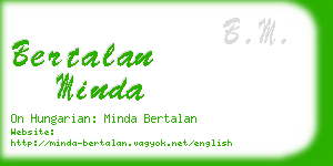 bertalan minda business card